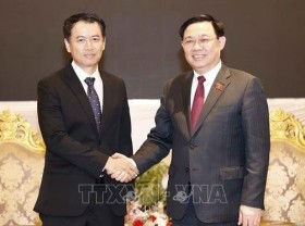 Image: NA Chairman receives President of State Audit Organisation, meets former leader of Laos