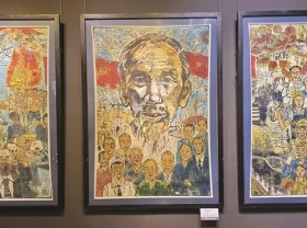 Image: Painting exhibition propagates President Hồ’s ideals, encourages emulation