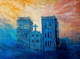 Image: Paintings bring ancient Vietnamese architecture to life