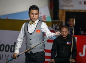 Image: Vietnam win gold, silver in 1-cushion carom billiards