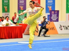 Image: Vietnamese wushu athletes win three gold medals in first competing day