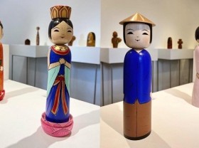 Image: Exhibition introduces art of Japanese wooden dolls