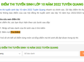 Image: Essentially the most correct lookup for sophistication 10 examination scores in Tuyen Quang province in 2022