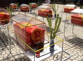 Image: Re-burial service held for soldier remains repatriated from Cambodia
