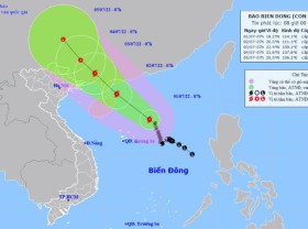 Image: Tropical storm Chaba picks up strength as it moves northwest