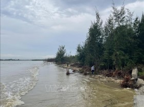 Image: Sea intrusion leads to landslides in central Vietnam