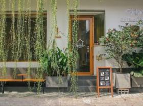 Image: The cocoon coffee shop has a drink while resting