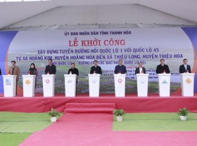 Image: Work starts on road project in Thanh Hoa
