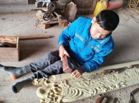 Image: Disabled man owns three carpentry workshops