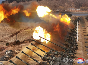 North Korean Leader Kim Jong Un Oversees Artillery Fire Drills