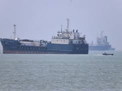 Image: Cargo Ship Damaged by Unidentified Object in Hormuz Strait