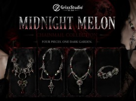 Grizz Studio Launches the Midnight Melon Chainmail Collection, a Gothic Jewelry Drop Inspired by Watermelon Colors