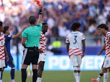 Image: Folarin Balogun Wrongly Red-Carded in World Cup Match