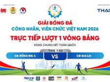 Image: Live Coverage: Dong Nai 4 vs Gia Lai in Vietnam Workers' Football Championship 2026