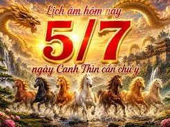 Image: Today’s Lunar Calendar: Canh Thìn Day on July 5