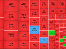 Image: VN-Index Plummets as Bank Stocks Dive