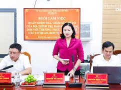 Image: Inspection Team 234 of the Politburo Works with Khanh Hoa Department of Home Affairs