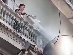 Image: Man Charged for Spraying Water on Construction Workers