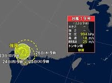 Image: Typhoon No. 19 Develops, No Direct Impact Expected on Japan