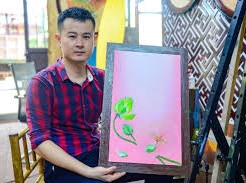 Image: Unique Lotus Leaf Paintings Created by Thanh Hoa Artist
