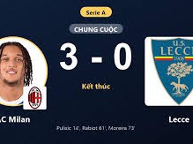 Image: AC Milan Dominates Lecce with 3-0 Victory