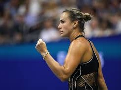 Image: Aryna Sabalenka Celebrates US Open Semifinal Victory