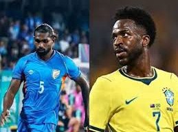Image: India Faces Brazil in Historic Football Match