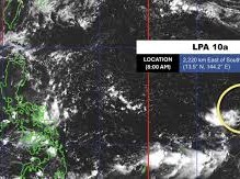 Image: New Low Pressure Area Forms Offshore Philippines