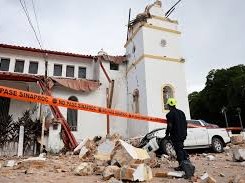 Image: Historic Church Tower Collapses in Panama Earthquake
