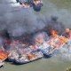 Image: Multiple Fishing Boats Destroyed in Thị Nại Lagoon Fire