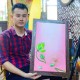 Image: Unique Lotus Leaf Paintings Created by Thanh Hoa Artist