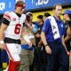 Image: Giants QB Jaxson Dart Exits MNF Game vs. Rams with Knee Injury