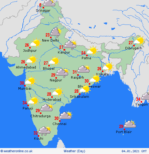 India weather forecast latest January 4 Rain snow continue over many