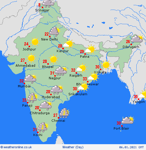 India weather forecast latest January 6 Widespread rain with thunderstorm and