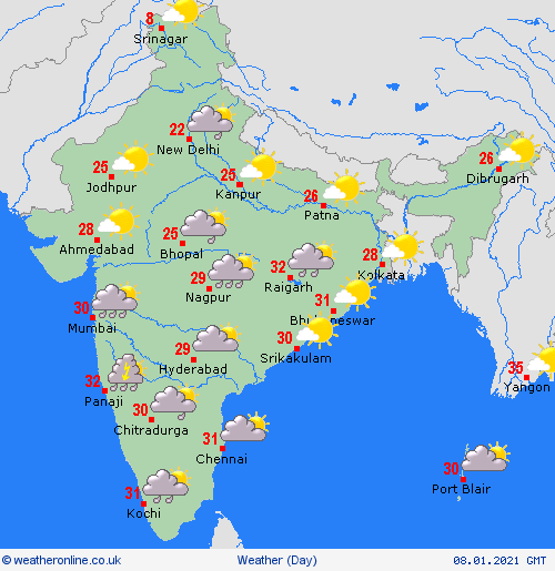 India weather forecast latest, January 8 Rain over plains of northwest