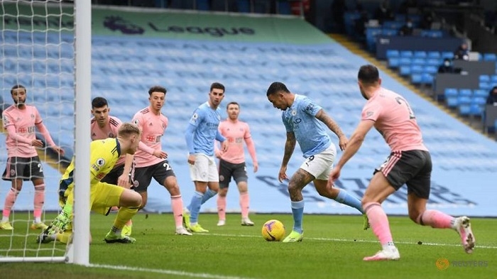 Man City extend lead as Jesus goal sinks Sheffield United