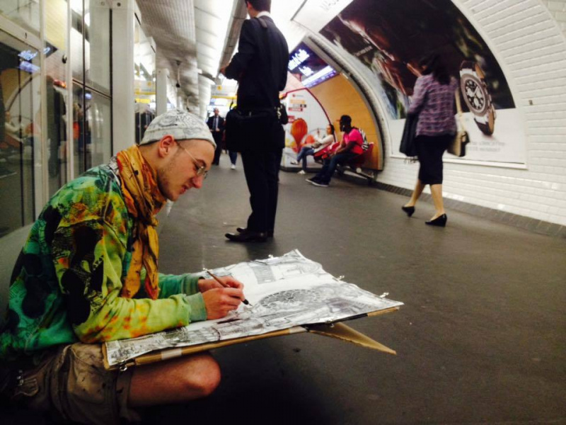 Fit to a tee: stranded German artist’s wearable works