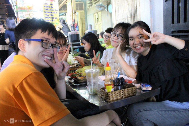 Street food paradise at Saigon flower market