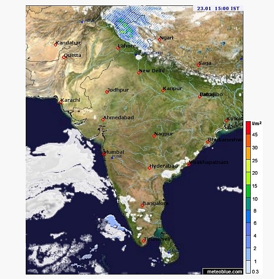 India daily weather forecast latest January 23 Heavy snow covers