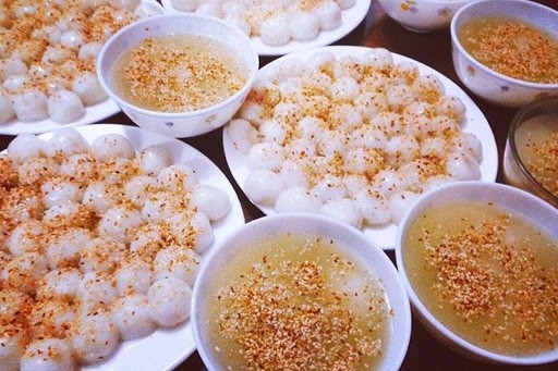 Recipe Banh Troi nuoc Vietnamese glutinous rice ball Cold Food Festival sweet desserts