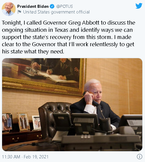 World breaking news today Feb 21 Biden declares major disaster in Texas