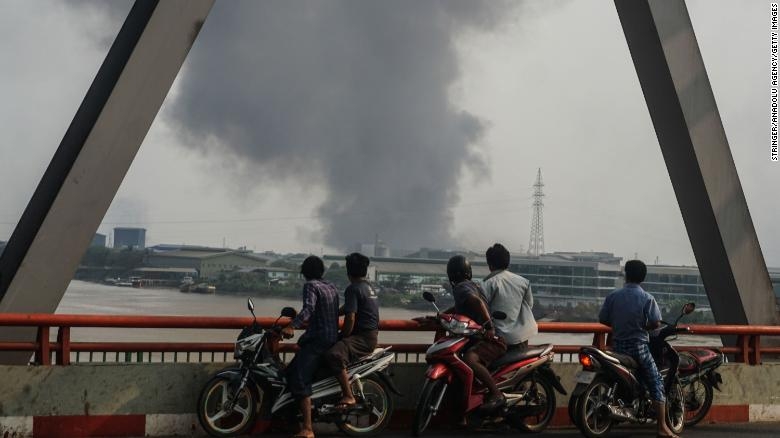 Chinese factories set on fire in Myanmar s deadliest day since coup