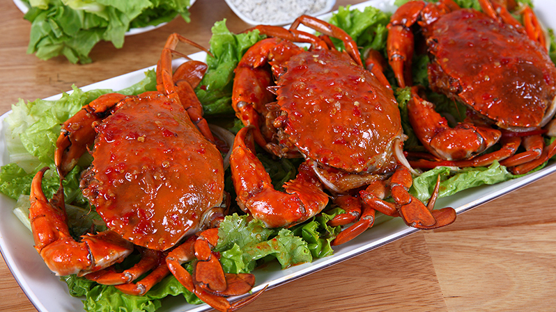 Recipe Fried crab with tamarind sauce