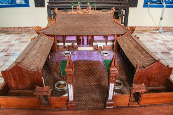 Unique miniature of communal house in Vietnam