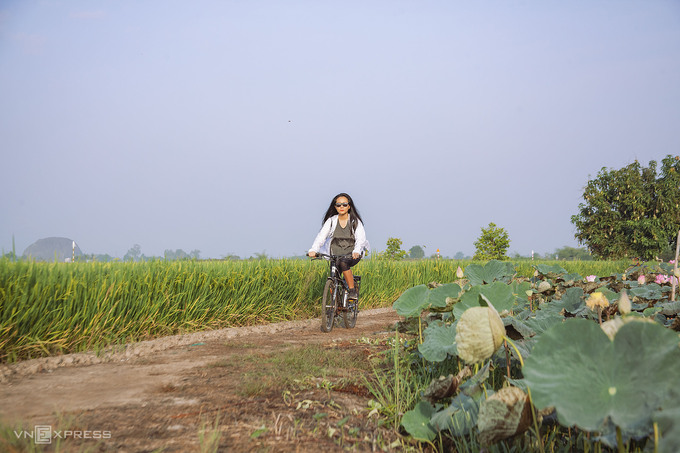 Weekend walking around Dong Nai green rice season