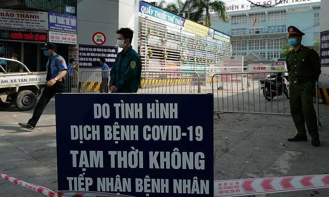 In Photos Hanoi cancer hospital disinfected after Covid 19 cases detected