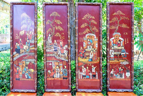 Ha Tinh receives valuable lacquer paintings of “Tale of Kieu”