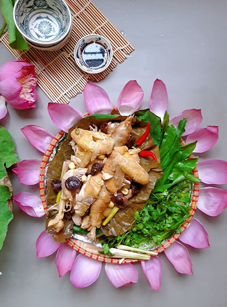 Recipe Chicken steamed in lotus leaves with video