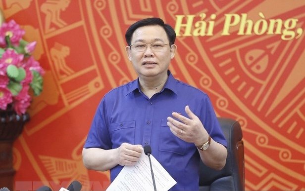 NA Chairman works with Party Committee's Standing Board of Hai Phong city