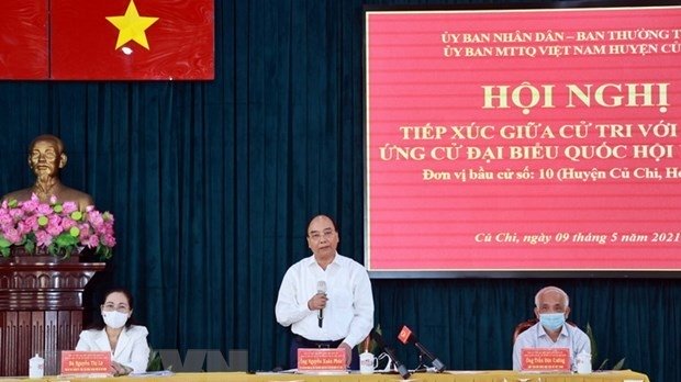 President Nguyen Xuan Phuc meets voters in Ho Chi Minh City